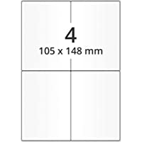 Labelident Etiquetas láser en hoja DIN A4 – 105 x 148 mm – 2000 etiquetas autoadhesivas de envío DHL 500 hojas etiquetas…